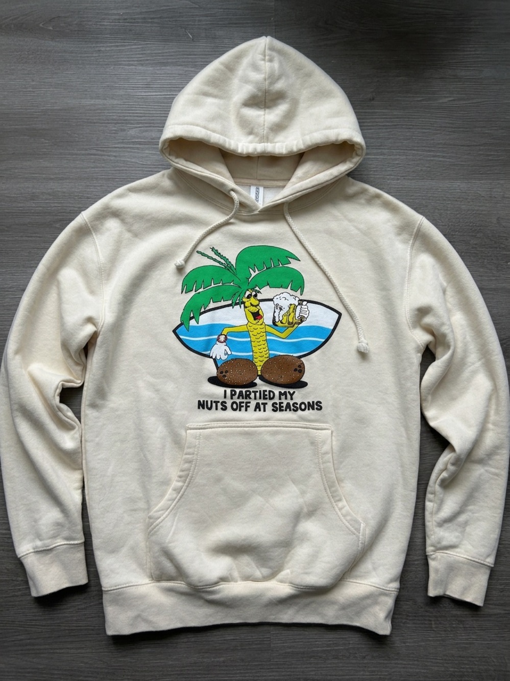 NEW Seasons Graphic Hoodie Mens M Independent Trading Co Funny Skate Shop Hoodie